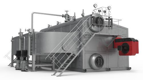 Caldaia industriale ad acqua calda a carbone con griglia a catena Ventilazione bilaterale Scarico
