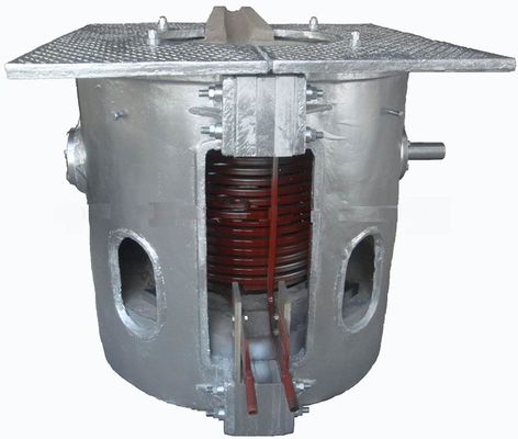 50KW 50KG Forno de fundição de alumínio por indução Elétrico para latas de cobre Alto desempenho