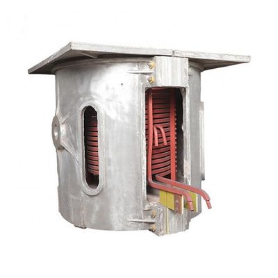 Forno de Indução de Frequência Média para Lingote de Ferro Fundido Industrial 1,5 Toneladas de Capacidade de Carga de Aço